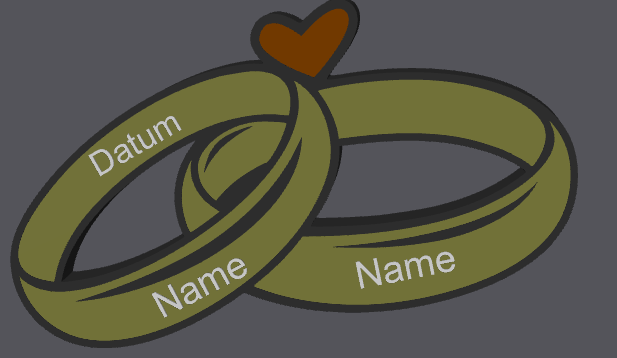 Ringe  Tischdekoration